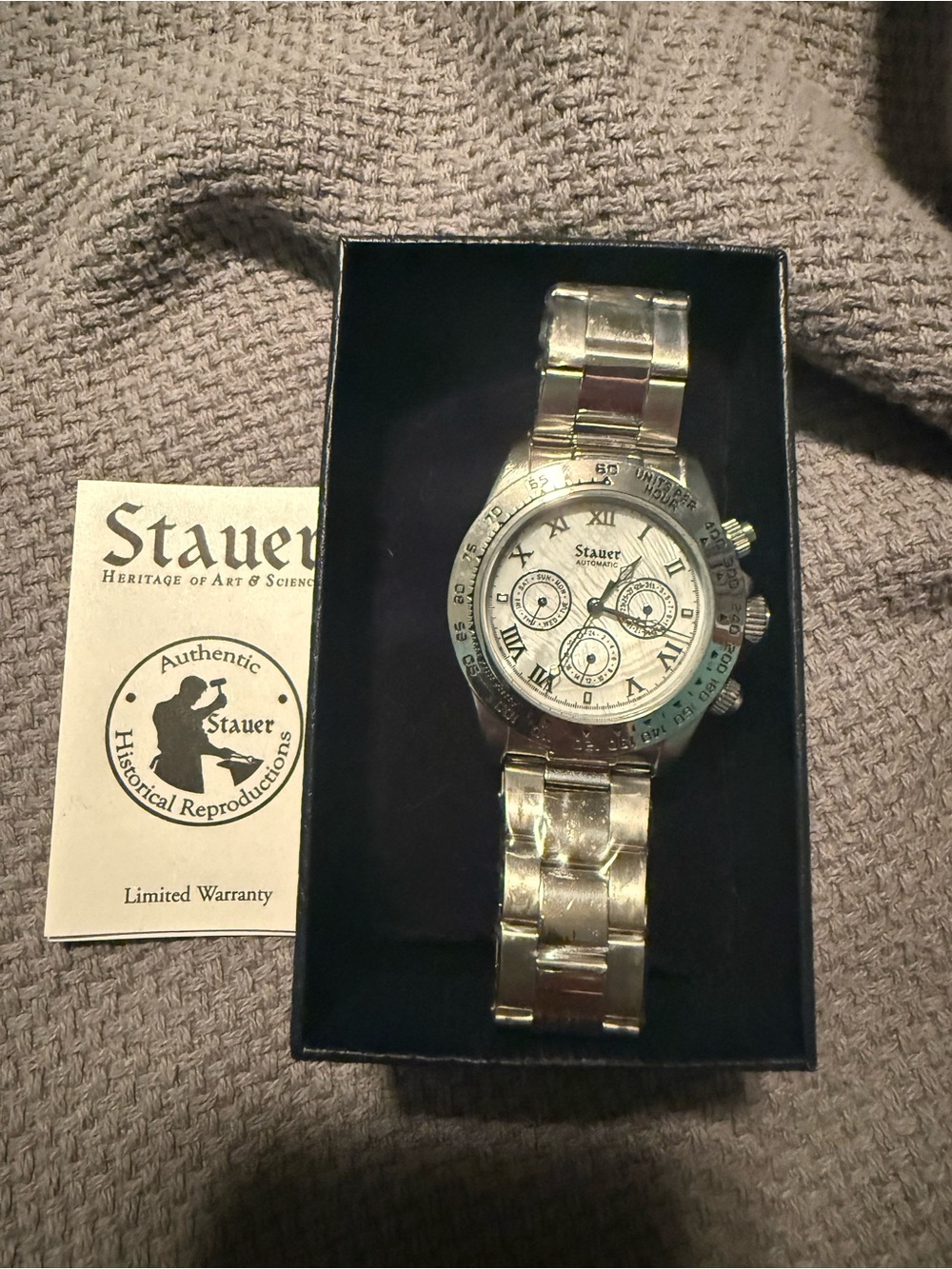 Stauer Men’s Silver JetSet Chronograph Watch